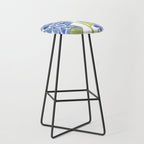 Blue Gouache Hydrangea Stool Gallery Image 1