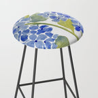 Blue Gouache Hydrangea Stool Gallery Image 2