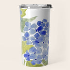 Blue Gouache Hydrangea Travel Mug Gallery Image 2