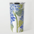 Blue Gouache Hydrangea Travel Mug Gallery Image 1