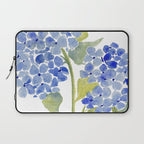 Blue Gouache Hydrangea Laptop Sleeve Gallery Image 1