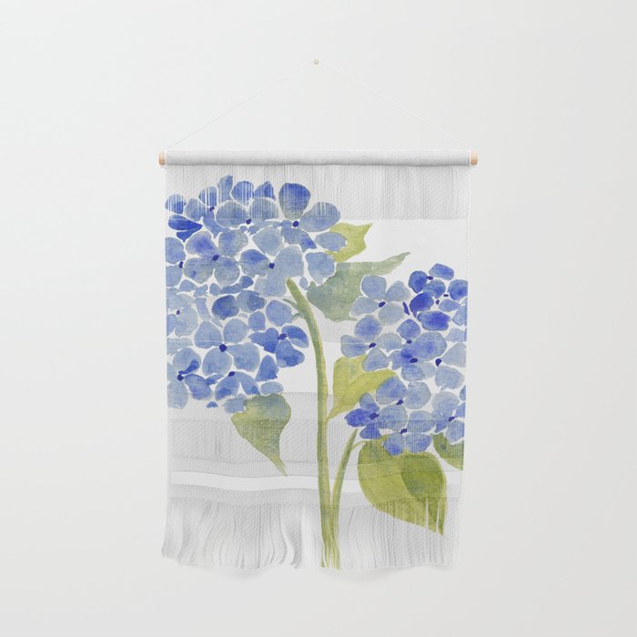 Blue Gouache Hydrangea Wall Hanging Gallery Image 1