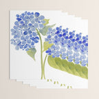 Blue Gouache Hydrangea Wrapping Paper Gallery Image 3