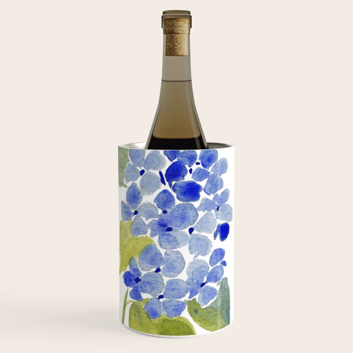 Blue Gouache Hydrangea Wine Chiller Gallery Image 3