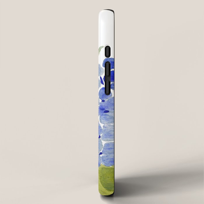 Blue Gouache Hydrangea iPhone Case Gallery Image 2