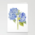 Blue Gouache Hydrangea Stationery Card Gallery Image 2