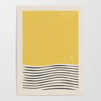 Yellow Sunset Mid Century Modern Minimalist Rothko Inspired Color Field With Lines Geometric Style Poster Gallery Image 4
