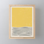 Yellow Sunset Mid Century Modern Minimalist Rothko Inspired Color Field With Lines Geometric Style Mini Art Print Gallery Image 1