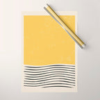 Yellow Sunset Mid Century Modern Minimalist Rothko Inspired Color Field With Lines Geometric Style Wrapping Paper Gallery Image 1