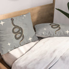 Slither - Gray Pillow Sham Gallery Image 2