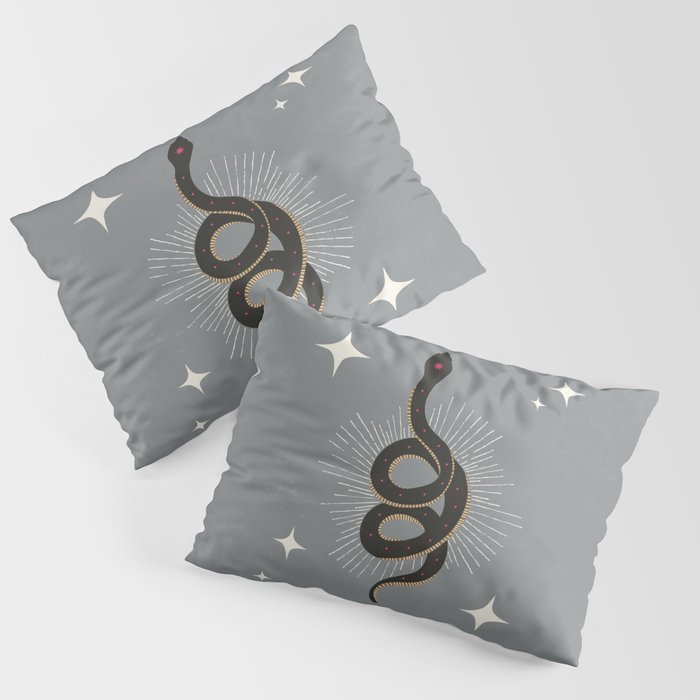 Slither - Gray Pillow Sham Gallery Image 3