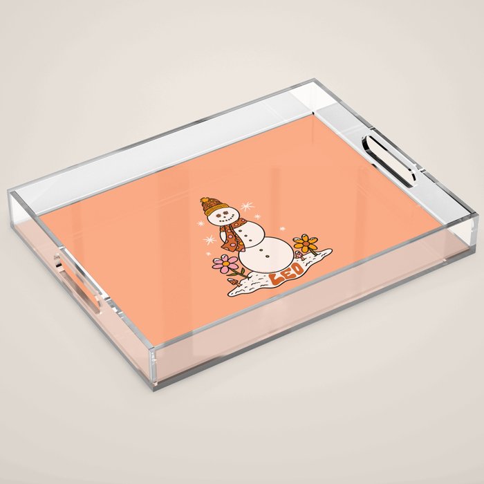 Leo Snowman Acrylic Tray Gallery Image 1