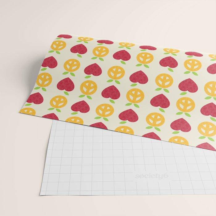 Apple and Orange - Love and Peace Wrapping Paper Gallery Image 2