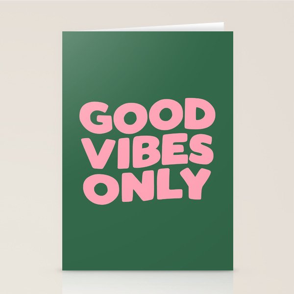 Good Vibes Only Stationery Card Gallery Image 2