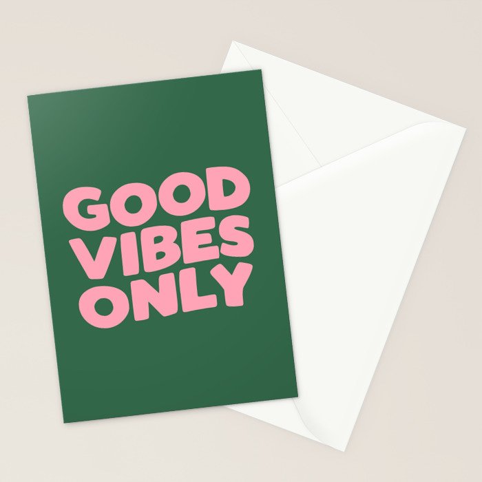 Good Vibes Only Stationery Card Gallery Image 2
