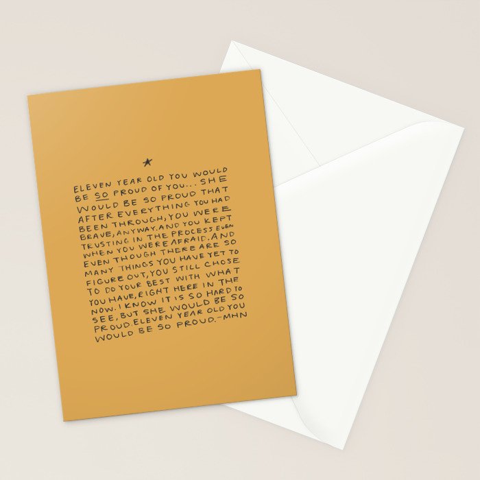 11 year old would be so proud of you Stationery Card Gallery Image 2