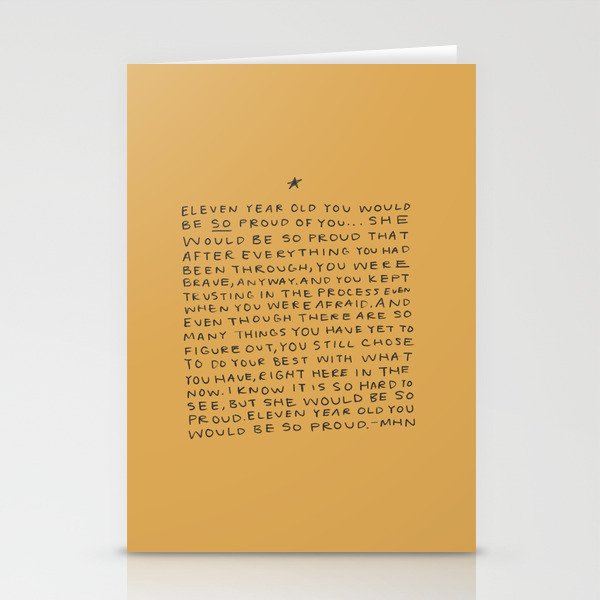 11 year old would be so proud of you Stationery Card Gallery Image 2