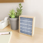 Blue and White Bow Tie Zig Zag Mud Cloth Pattern  Mini Art Print Gallery Image 2