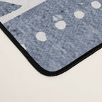 Blue and White Bow Tie Zig Zag Mud Cloth Pattern  Desk Mat Gallery Image 4