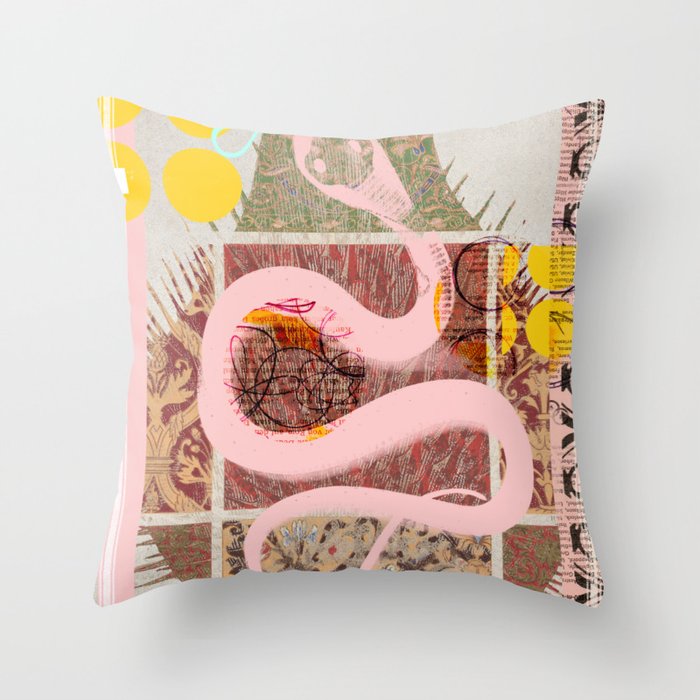 abstract daydream s mix Throw Pillow Gallery Image 1