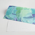 Banana Tree Leaves | Tropical  BLUE Watercolor Wrapping Paper Gallery Image 2