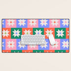 Cheerful Festive Stars Desk Mat Gallery Image 1
