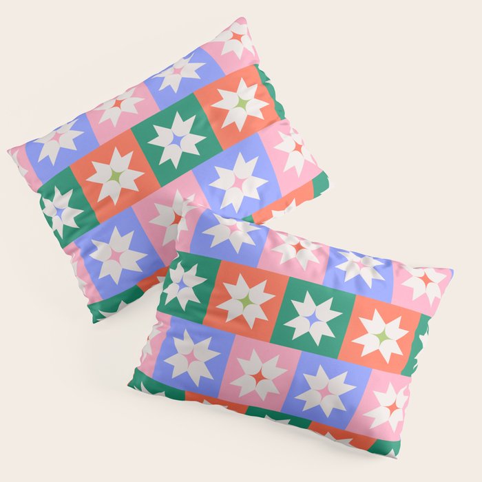 Cheerful Festive Stars Pillow Sham Gallery Image 3