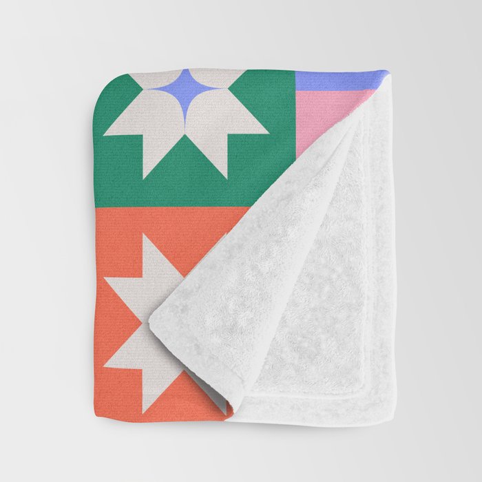 Cheerful Festive Stars Throw Blanket Gallery Image 3