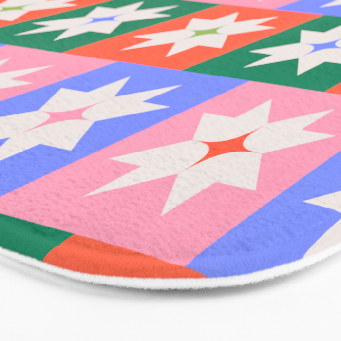 Cheerful Festive Stars Bath Mat Gallery Image 3