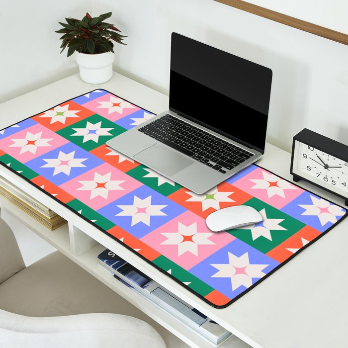 Cheerful Festive Stars Desk Mat Gallery Image 2