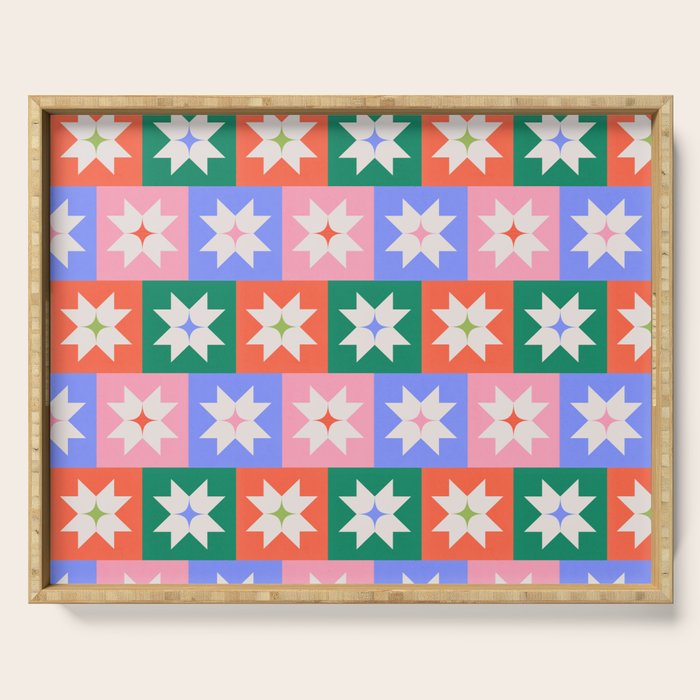 Cheerful Festive Stars Serving Tray Gallery Image 1