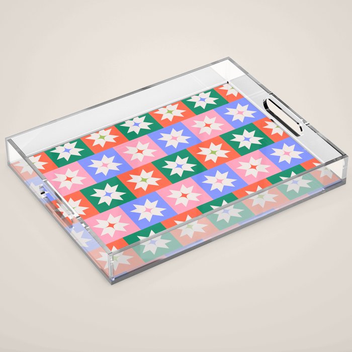 Cheerful Festive Stars Acrylic Tray Gallery Image 1