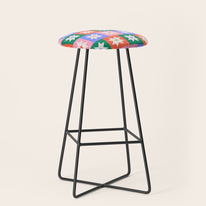 Cheerful Festive Stars Stool Gallery Image 1