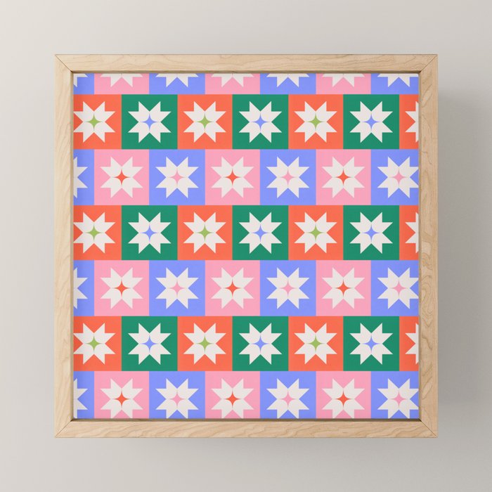 Cheerful Festive Stars Mini Art Print Gallery Image 1