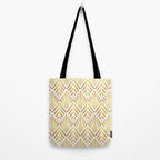 Gold art deco diamonds on white Tote Bag Gallery Image 2