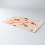 Free Spirits, Children Wild Child Parenthood, Kids Freedom Human Rights Equality, Eclectic Beach Ocean Play Shadows Light Sand Concept Painting Rug Gallery Image 3