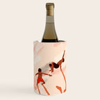 Free Spirits, Children Wild Child Parenthood, Kids Freedom Human Rights Equality, Eclectic Beach Ocean Play Shadows Light Sand Concept Painting Wine Chiller Gallery Image 2