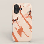 Free Spirits, Children Wild Child Parenthood, Kids Freedom Human Rights Equality, Eclectic Beach Ocean Play Shadows Light Sand Concept Painting iPhone Case Gallery Image 1