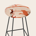 Free Spirits, Children Wild Child Parenthood, Kids Freedom Human Rights Equality, Eclectic Beach Ocean Play Shadows Light Sand Concept Painting Stool Gallery Image 2