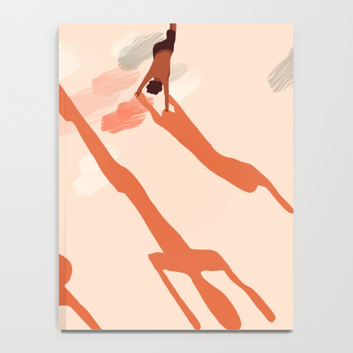 Free Spirits, Children Wild Child Parenthood, Kids Freedom Human Rights Equality, Eclectic Beach Ocean Play Shadows Light Sand Concept Painting Notebook Gallery Image 4
