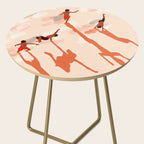 Free Spirits, Children Wild Child Parenthood, Kids Freedom Human Rights Equality, Eclectic Beach Ocean Play Shadows Light Sand Concept Painting Side Table Gallery Image 2