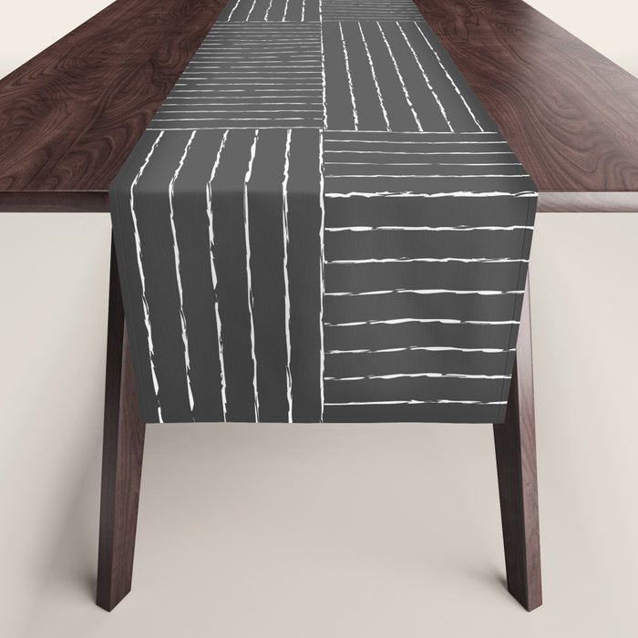 Lines III (Dark Gray) Table Runner Gallery Image 1