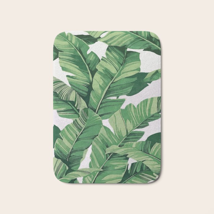 Tropical banana leaves VI Bath Mat Gallery Image 1