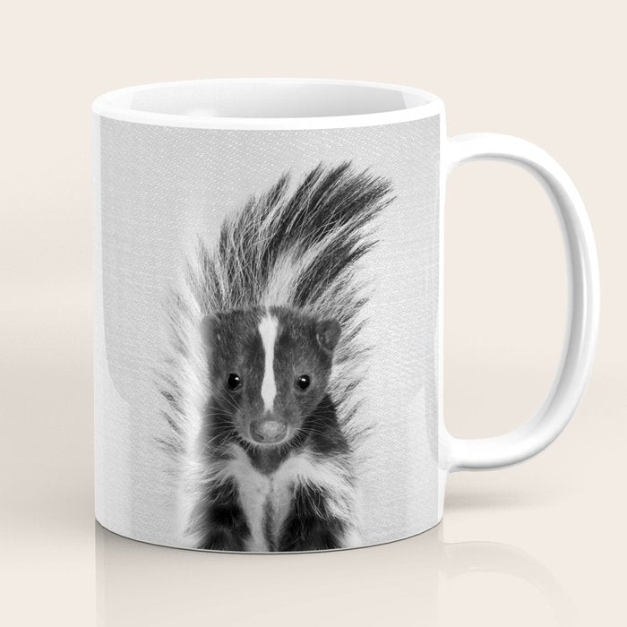 Skunk - Black & White Coffee Mug Gallery Image 1