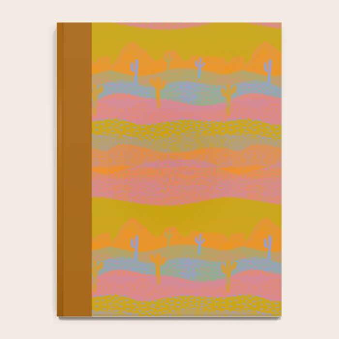Vintage Western Desert Landscape in Dusty Neon Notebook Gallery Image 4