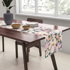 Peach and pink floral field pattern Table Runner Gallery Image 2