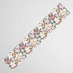Peach and pink floral field pattern Table Runner Gallery Image 3