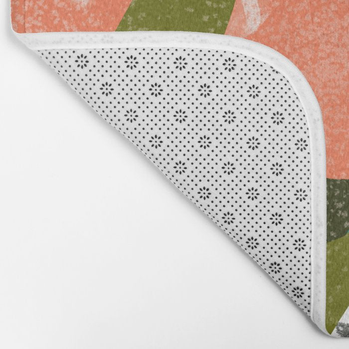 Forever in My Garden | Abstract Botanical Nature Plants Floral Painting | Quirky Modern Contemporary Bath Mat Gallery Image 2