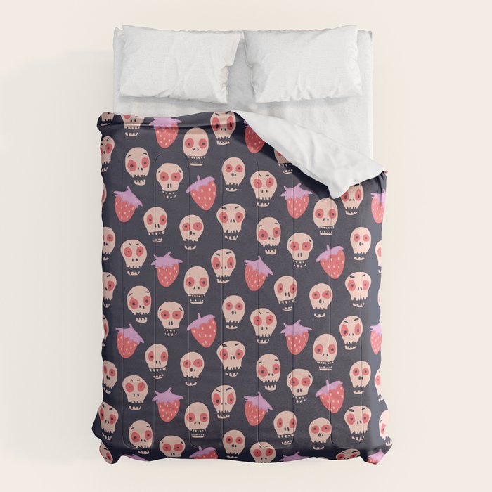 Skulls and strawberries Comforter Gallery Image 6