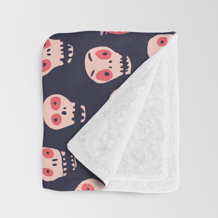 Skulls and strawberries Throw Blanket Gallery Image 3